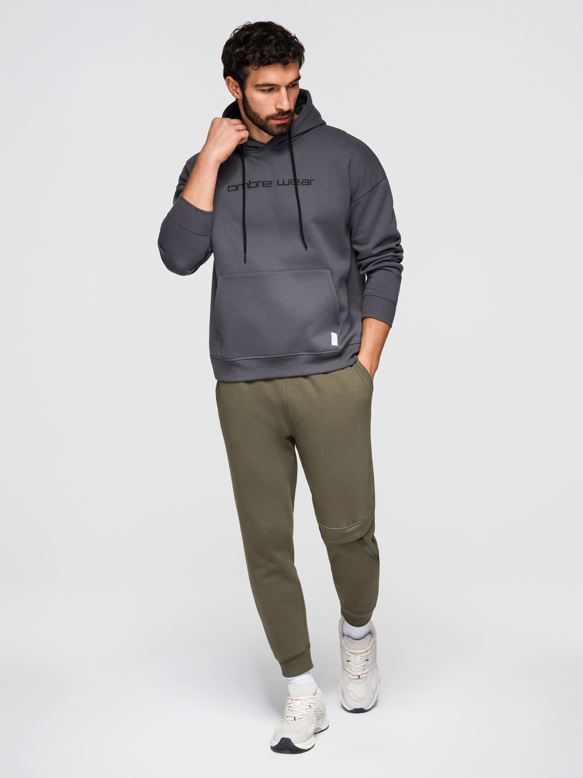 Ombre Clothing meeste dressipüksid dekoratiivse luku ja soonikääristega - Image 4