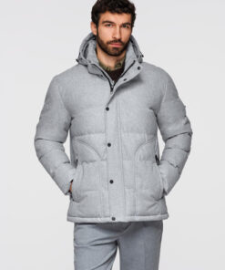 Meeste tepitud kapuutsiga jope Ombre Clothing