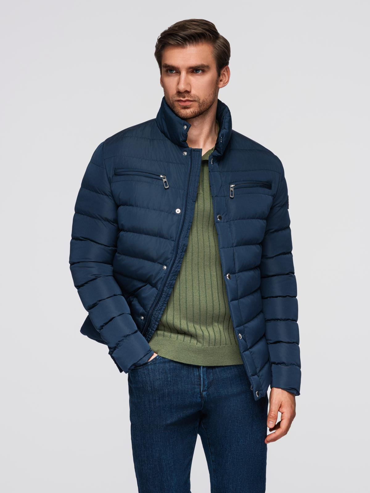 Ombre Clothing meeste tepitud jope püstkrae ja rinnataskutega - Image 12
