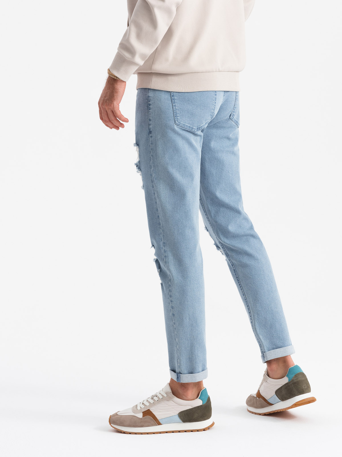 Ombre Clothing meeste teksapüksid rebenenud detailidega - Image 6