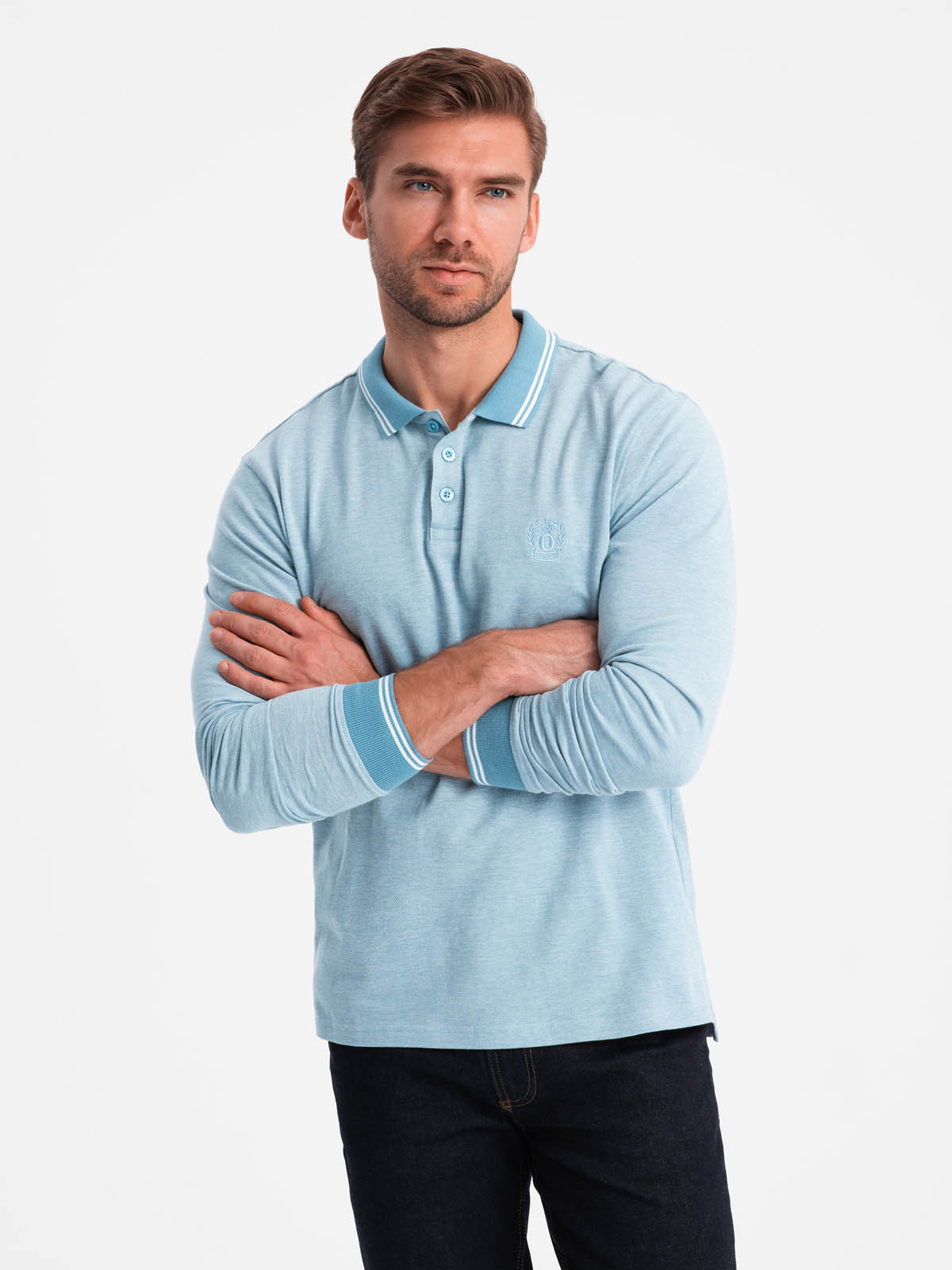 Ombre Clothing pikkade varrukatega polosärk - Image 8