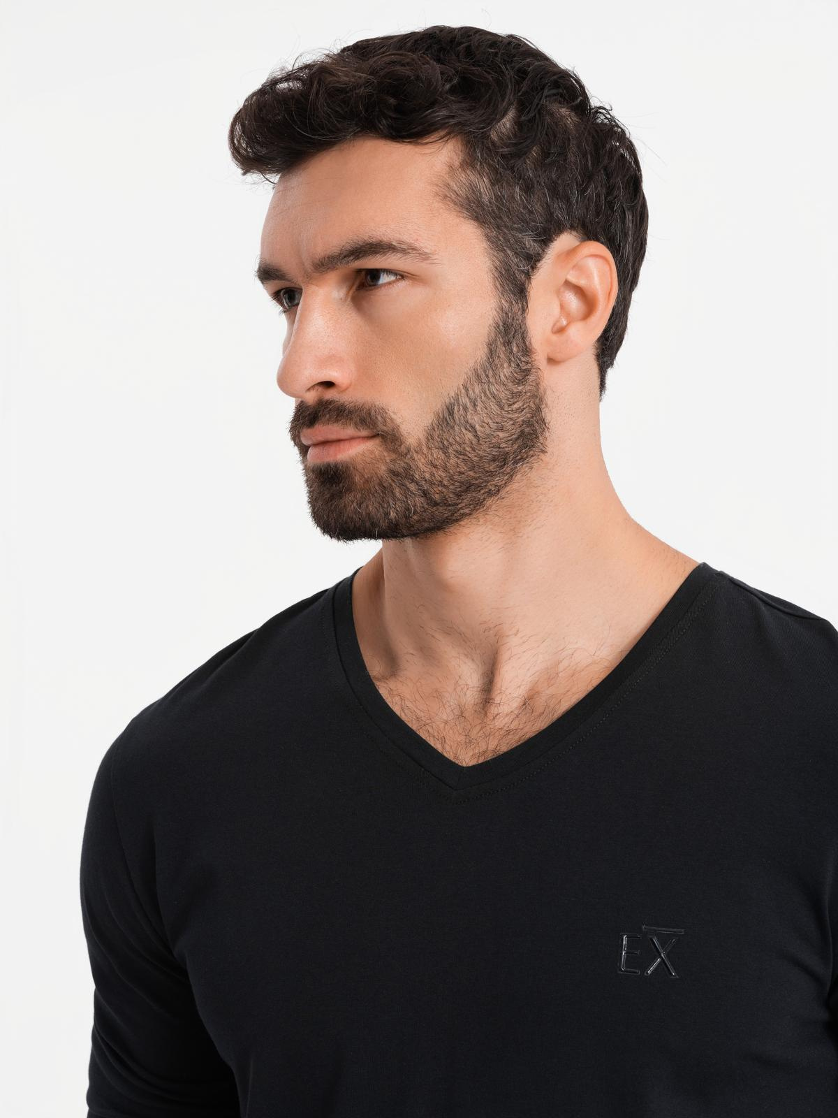 Meeste pikkade käistega V-kaelusega särk Ombre Clothing - Image 2