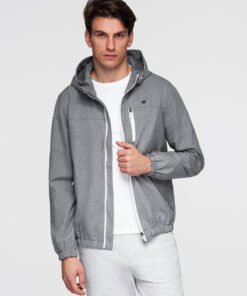 Meeste kapuutsiga kerge jope Ombre Clothing