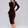 Naiste sametine midi-kleit Larica - Thumbnail Image 14
