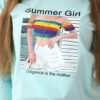 Naiste pikkade varrukatega pluus trükipildiga Summer Girl - Thumbnail Image 4