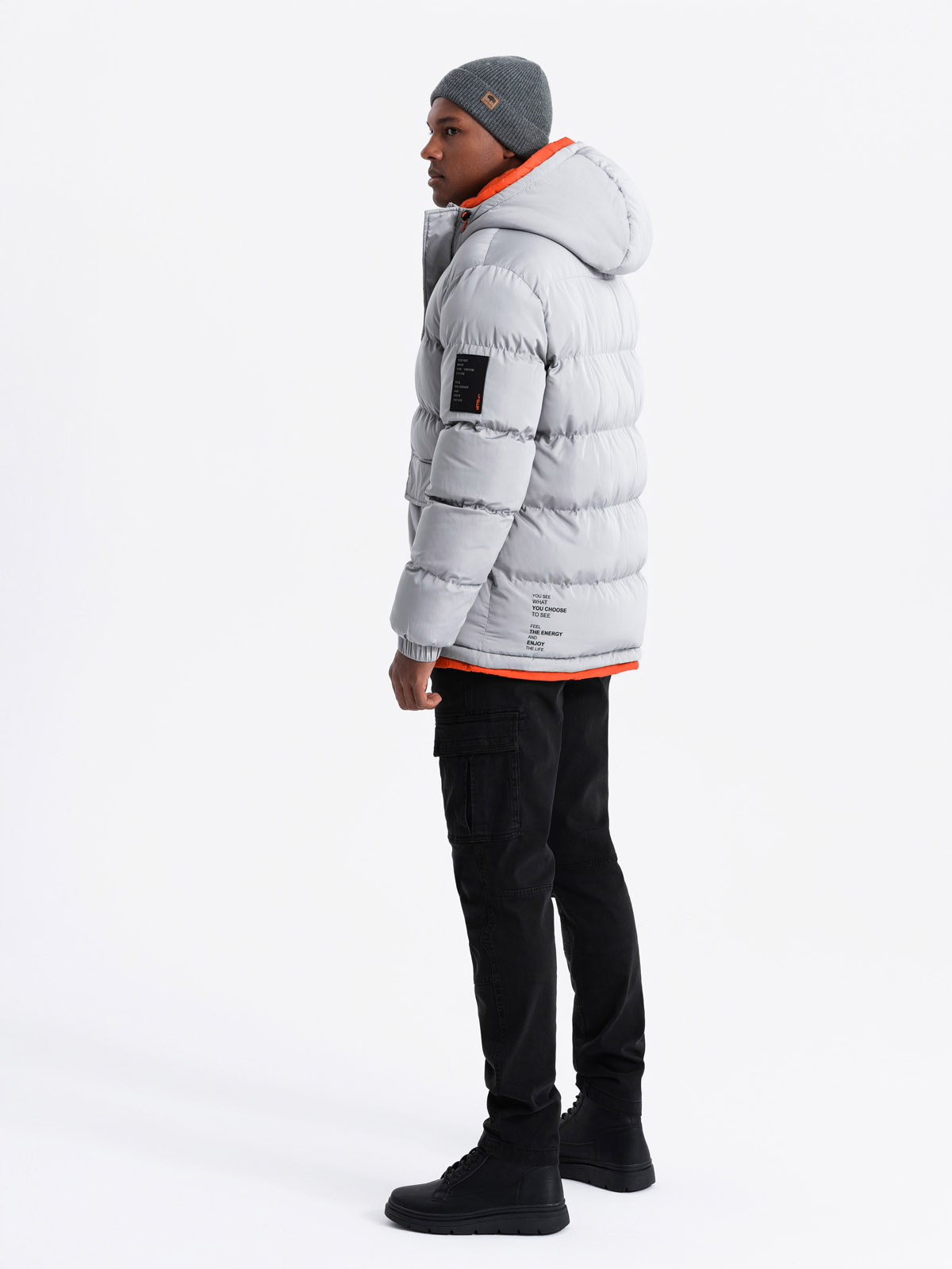 Ombre Clothing meeste tepitud kapuutsiga jope - Image 18