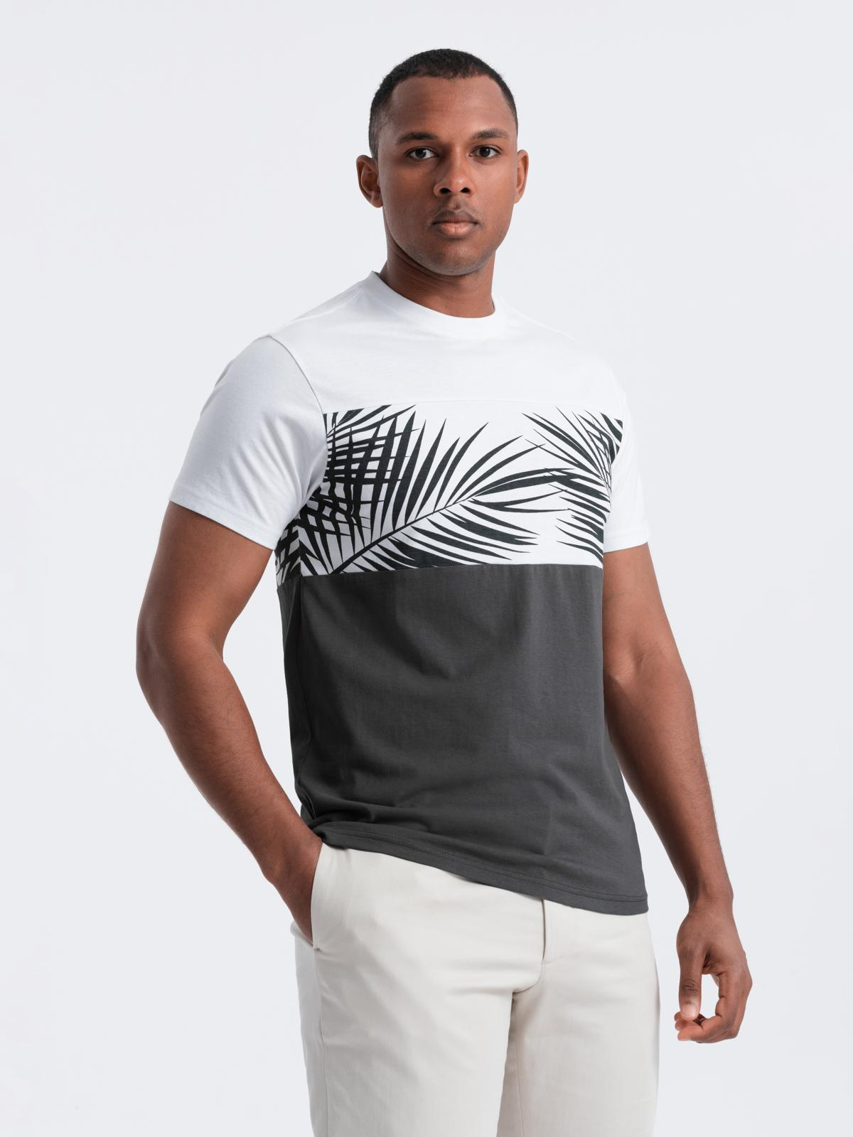 Meeste puuvillane T-särk palmilehtede mustriga Ombre Clothing - Image 9