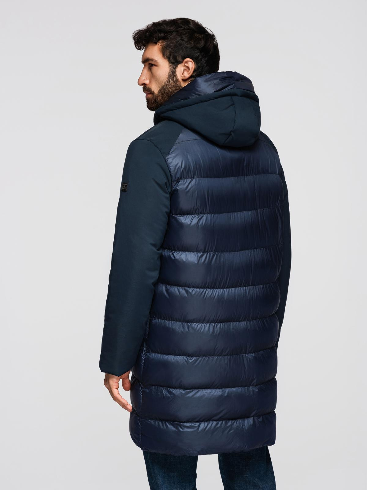 Meeste pikem tepitud talvejope kapuutsiga Ombre Clothing - Image 53