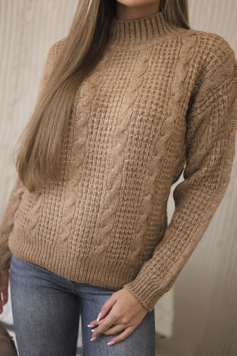 Kesi naiste kootud pullover-kampsun - Image 10