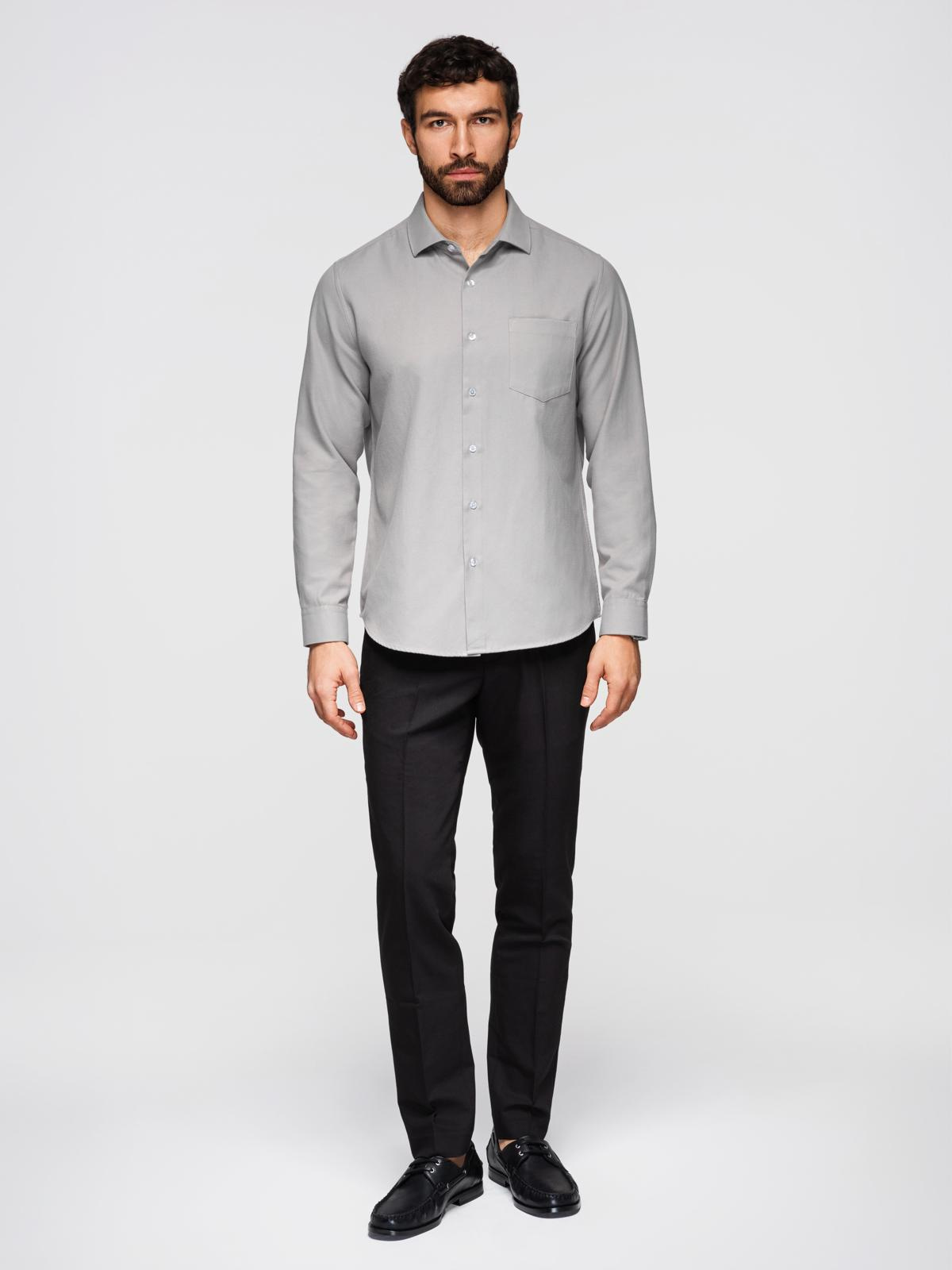 Ombre Clothing meeste pikkade varrukatega triiksärk rinnataskuga - Image 4