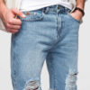 Meeste teksapüksid Ombre Clothing rebitud detailidega - Thumbnail Image 2