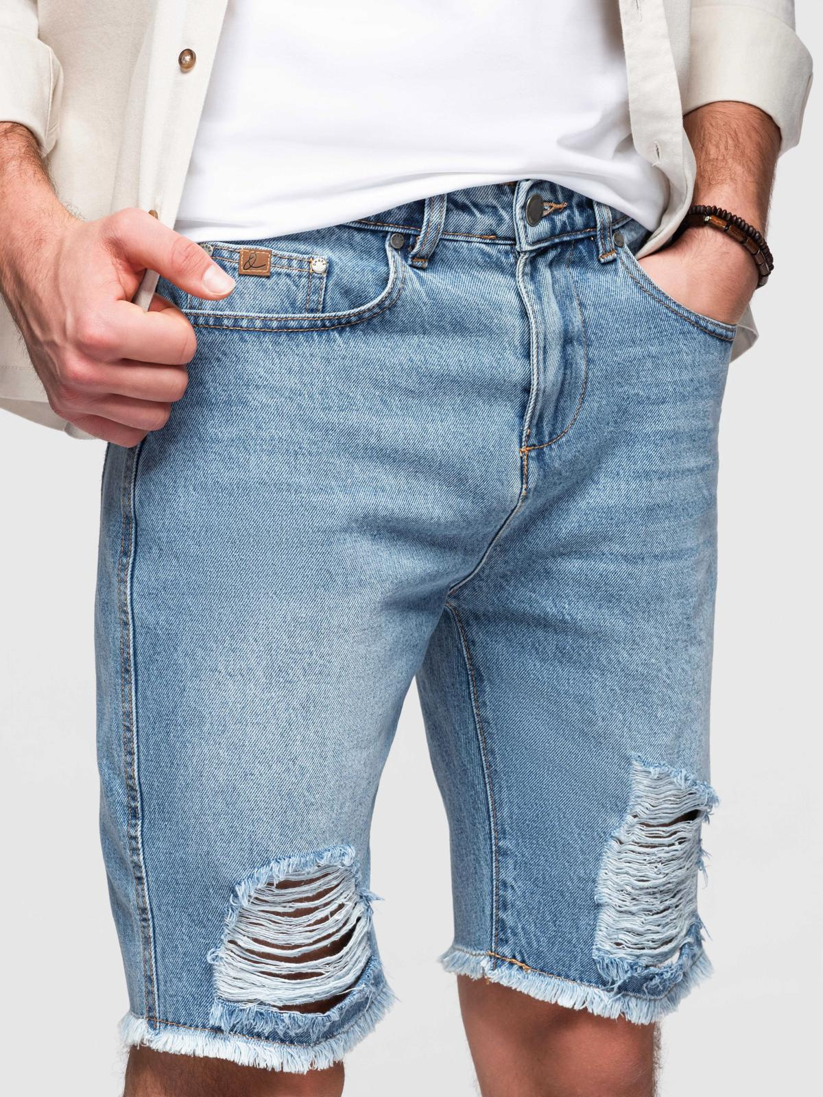 Meeste teksapüksid Ombre Clothing rebitud detailidega - Image 2