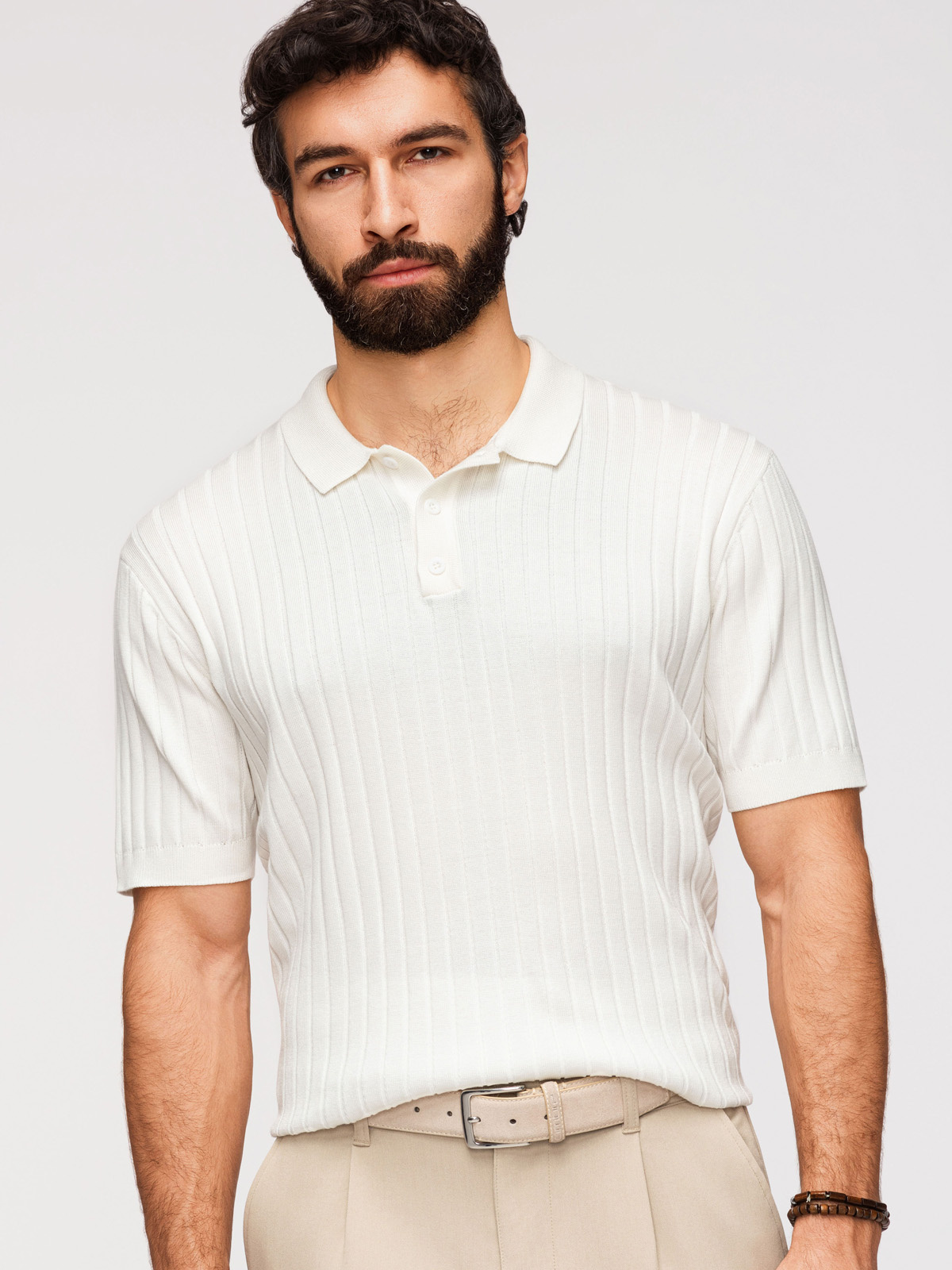 Meeste vertikaalse soonikkoega polosärk Ombre Clothing - Image 15