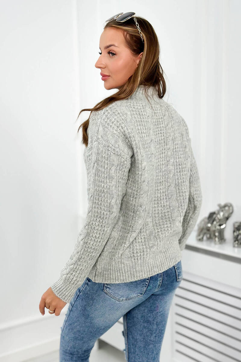 Kesi naiste kootud pullover-kampsun - Image 25