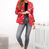 Naiste mustriline puuvillane bleiser - Thumbnail Image 5