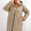 Naiste tepitud plus-size kapuutsiga talvejope Kesi - Thumbnail Image 3