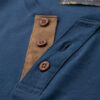 Meeste puuvillane Henley T-särk rinnataskuga Ombre Clothing - Thumbnail Image 7