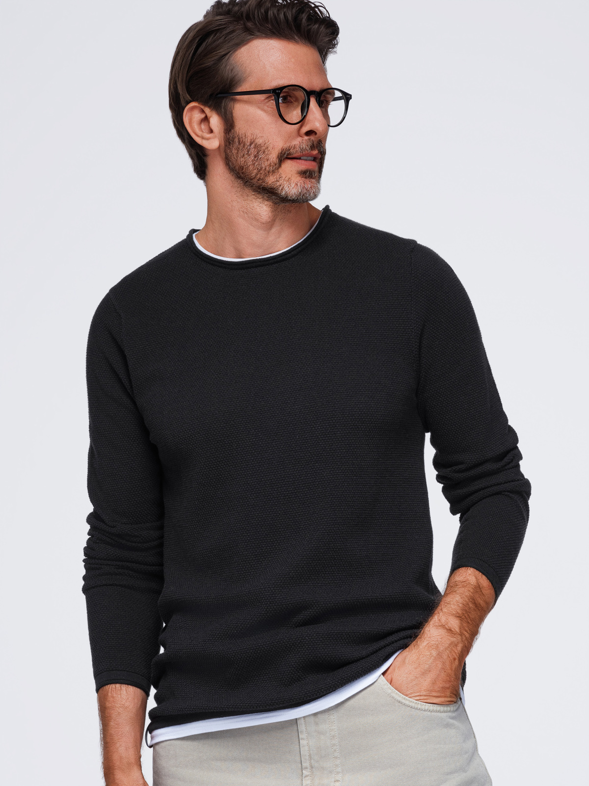 Meeste puuvillane ümara kaelusega kampsun Ombre Clothing - Image 1