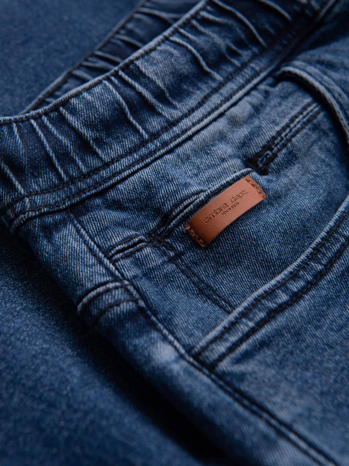 Ombre Clothing meeste teksalühikesed püksid nööriga vöökohaga - Image 18