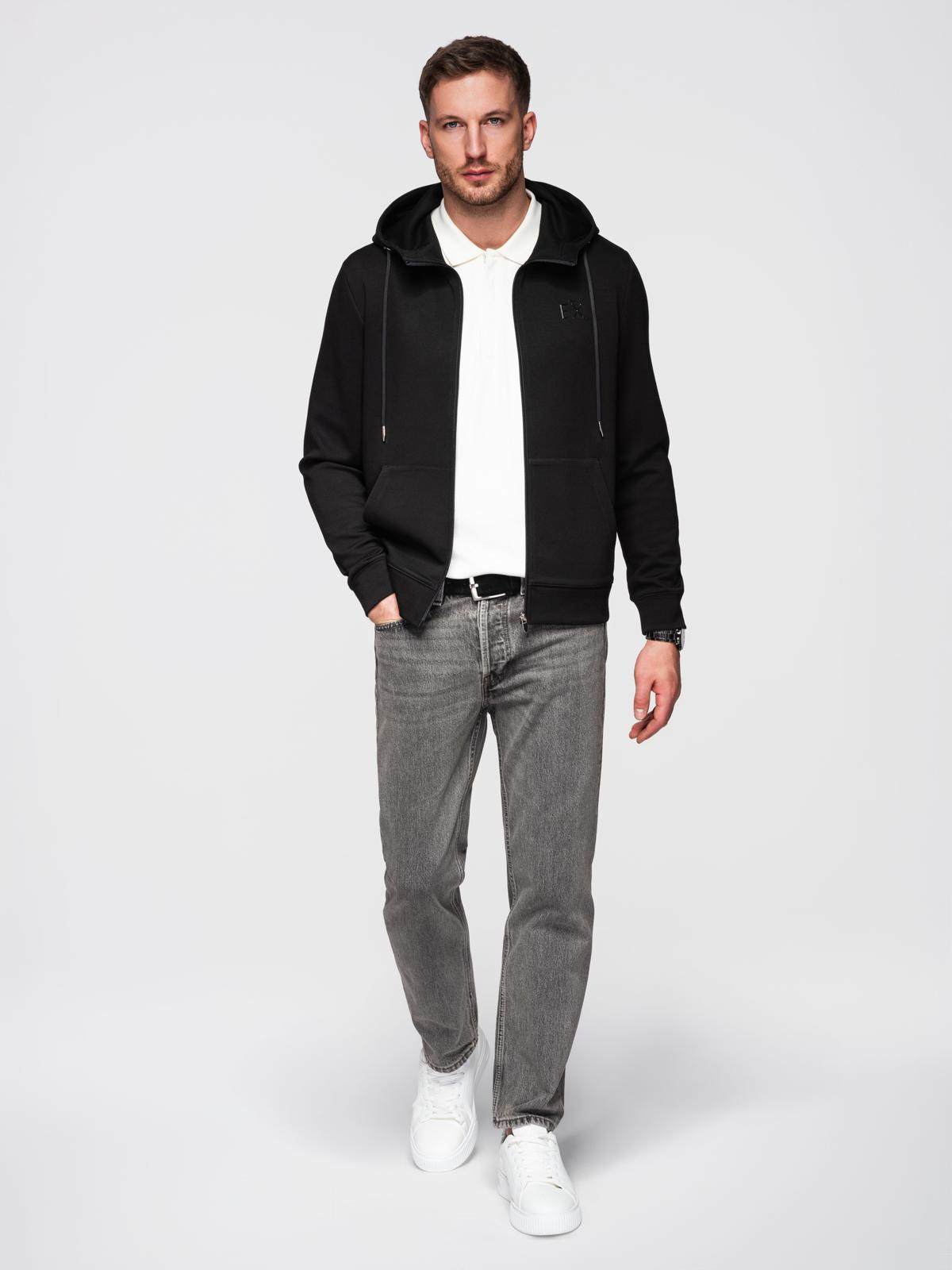 Ombre Clothing meeste lukuga kapuutsiga dressipluus - Image 4