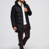 Ombre Clothing meeste kapuutsiga tepitud pikem jope - Thumbnail Image 3