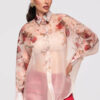 Larica poolläbipaistev lillemustriga naiste triiksärk - Thumbnail Image 5