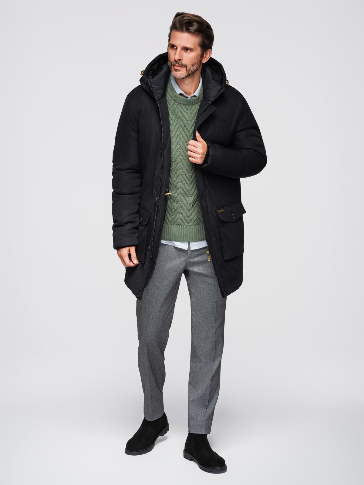 Ombre Clothing meeste kapuutsiga pikem jope - Image 5