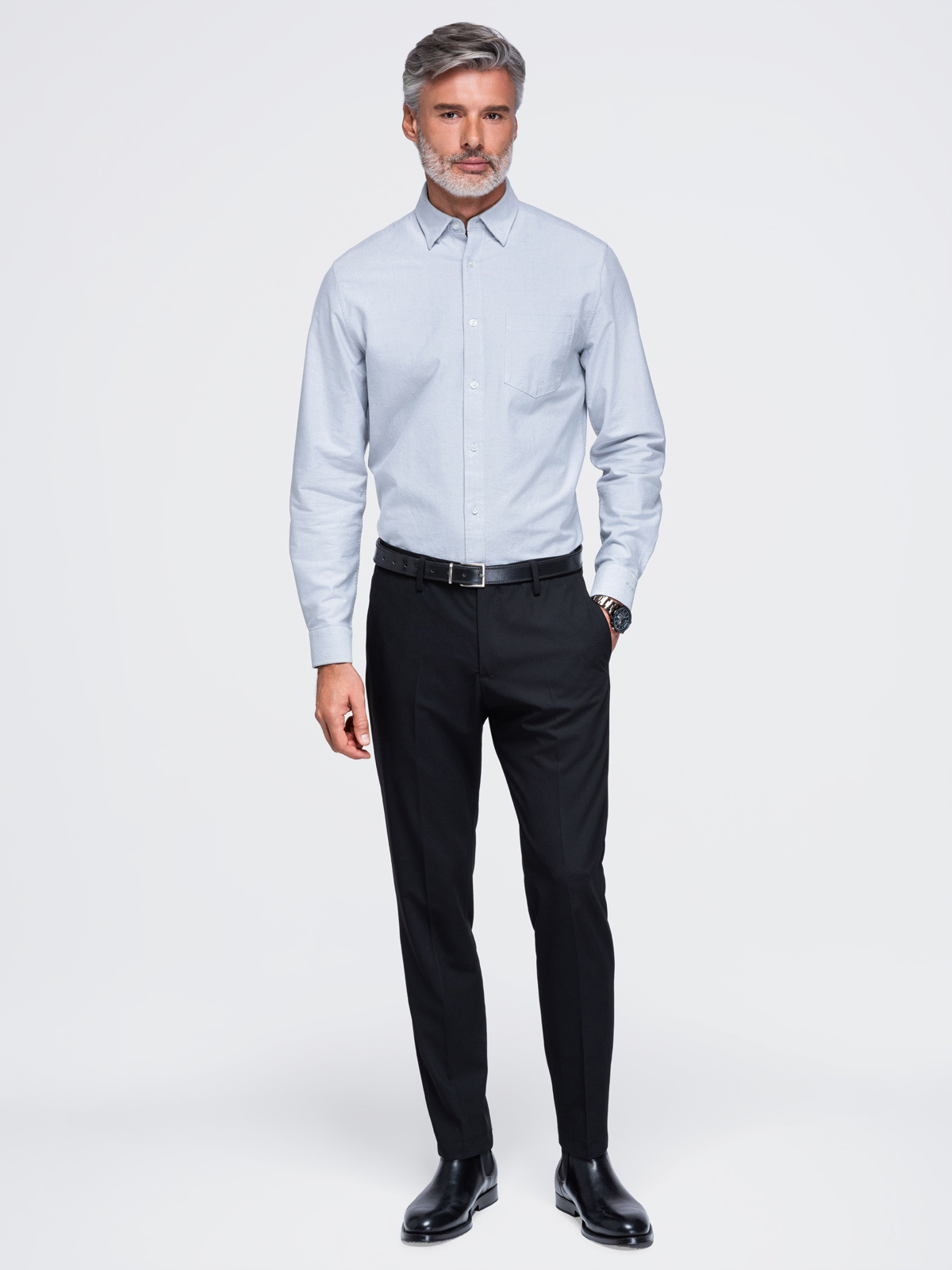 Ombre Clothing meeste pikkade käistega puuvillane triiksärk - Image 3