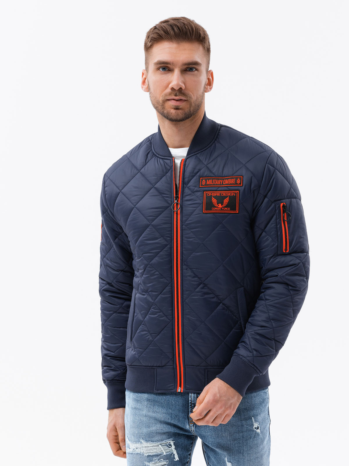 Meeste tepitud bomber-jope Ombre Clothing - Image 3