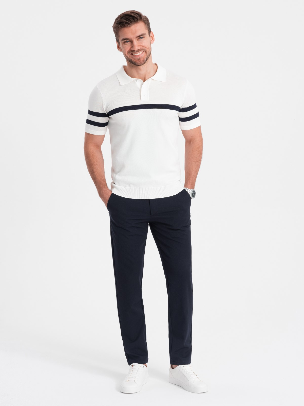 elegantsed klassikalise lõikega meeste chino püksid - helehall v1 om-pacp-0191 - Image 21