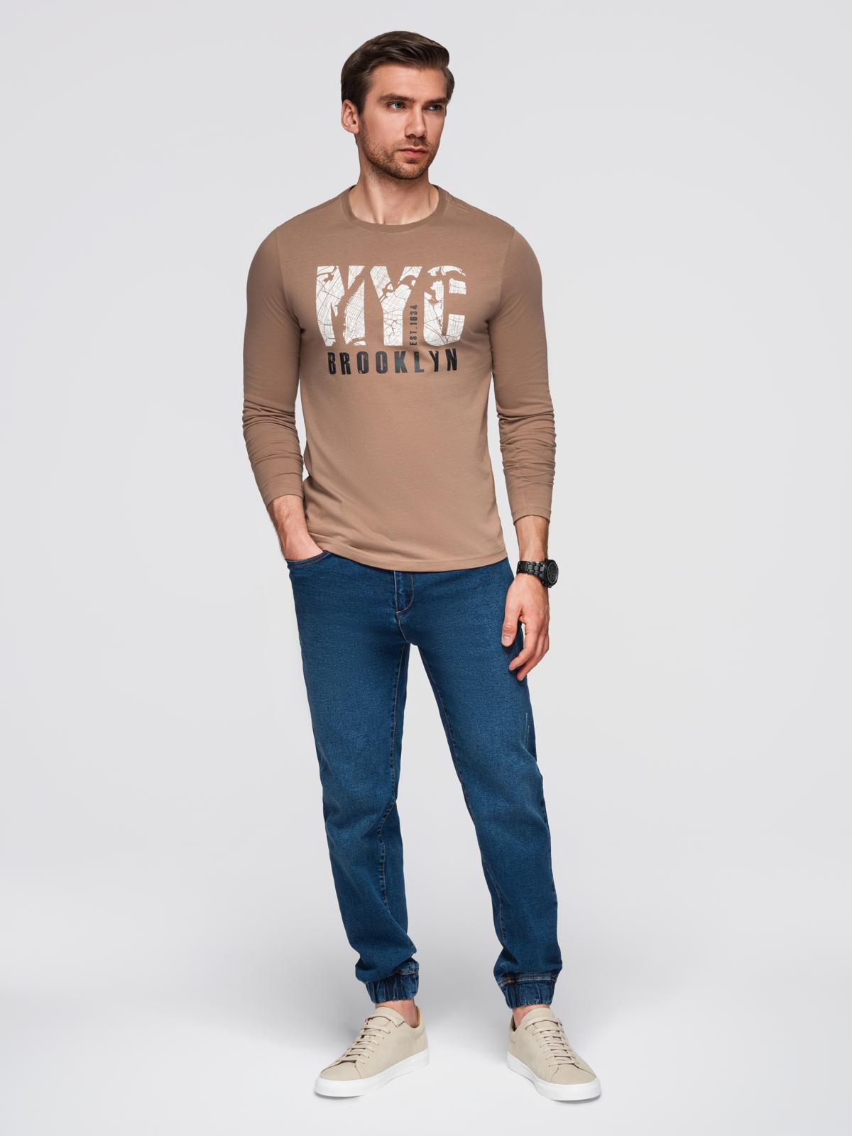 Ombre Clothing meeste pikkade käistega T-särk trükisega - Image 3