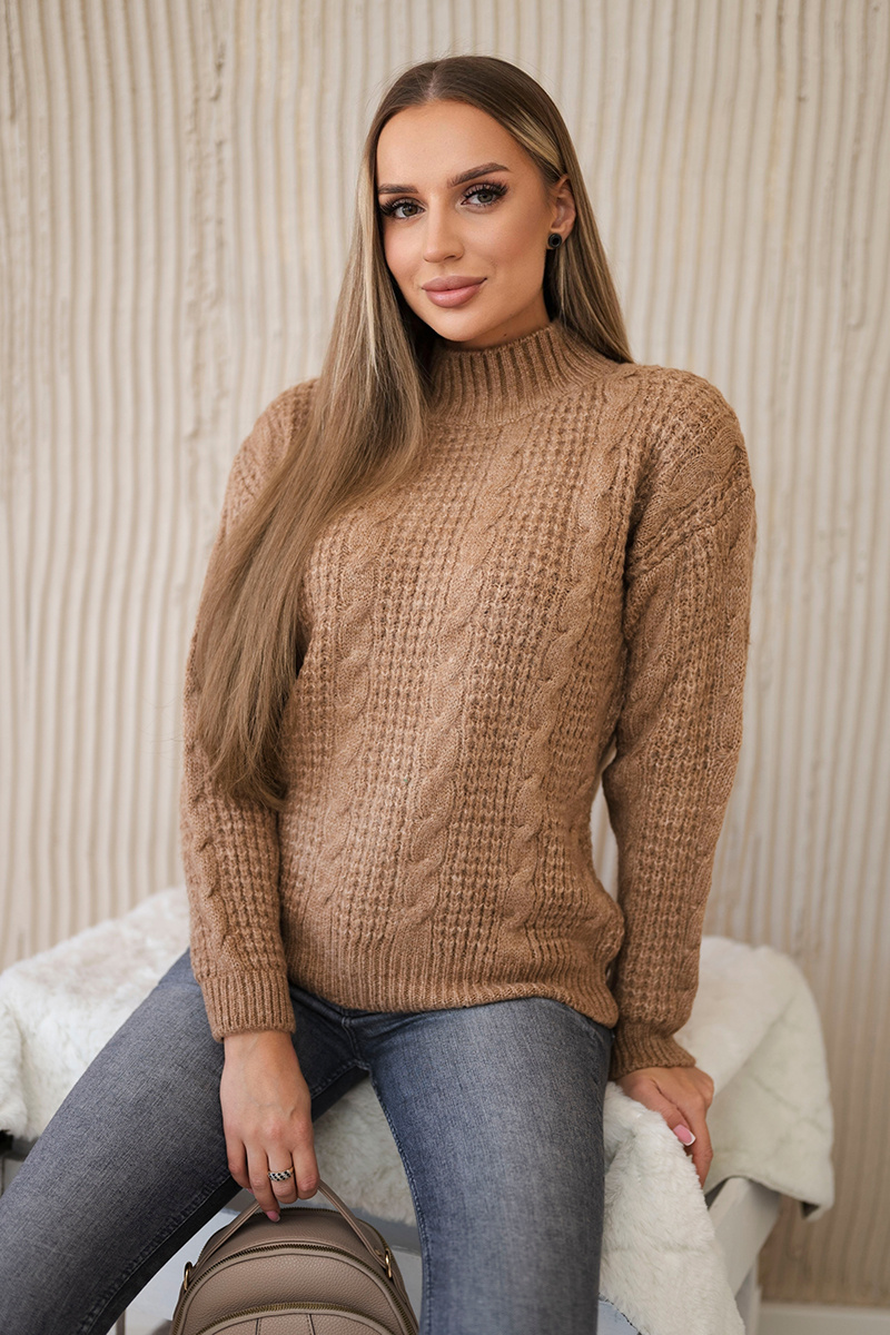 Kesi naiste kootud pullover-kampsun - Image 11