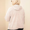 Naiste sametine lukuga kapuutsiga pusa Kesi Plus Size - Thumbnail Image 11