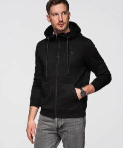 Ombre Clothing meeste lukuga kapuutsiga dressipluus