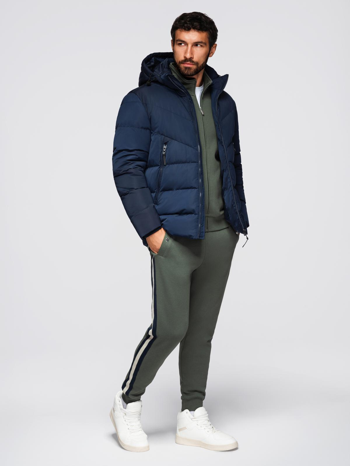 Ombre Clothing meeste tepitud kapuutsiga talvejakk - Image 1