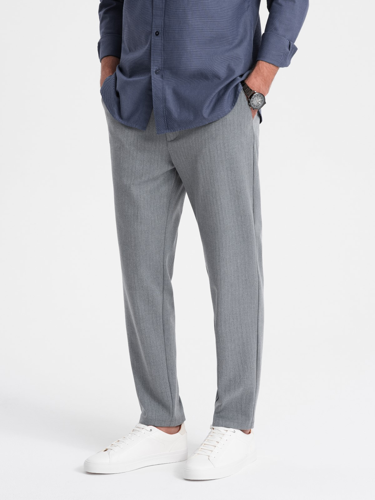 Meeste chino-püksid elastse vöökohaga Ombre Clothing - Image 2