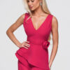 Larica naiste maani ulatuv peplum-detailiga maksikleit - Thumbnail Image 5