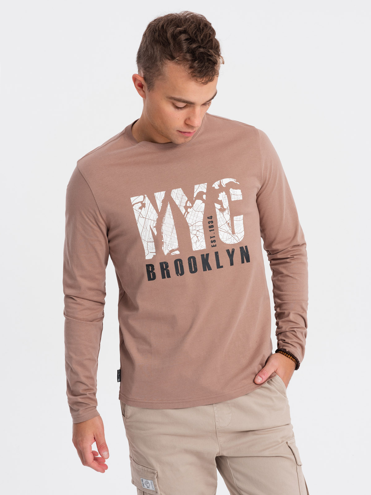 Ombre Clothing meeste pikkade varrukatega särk trükipildiga - Image 1