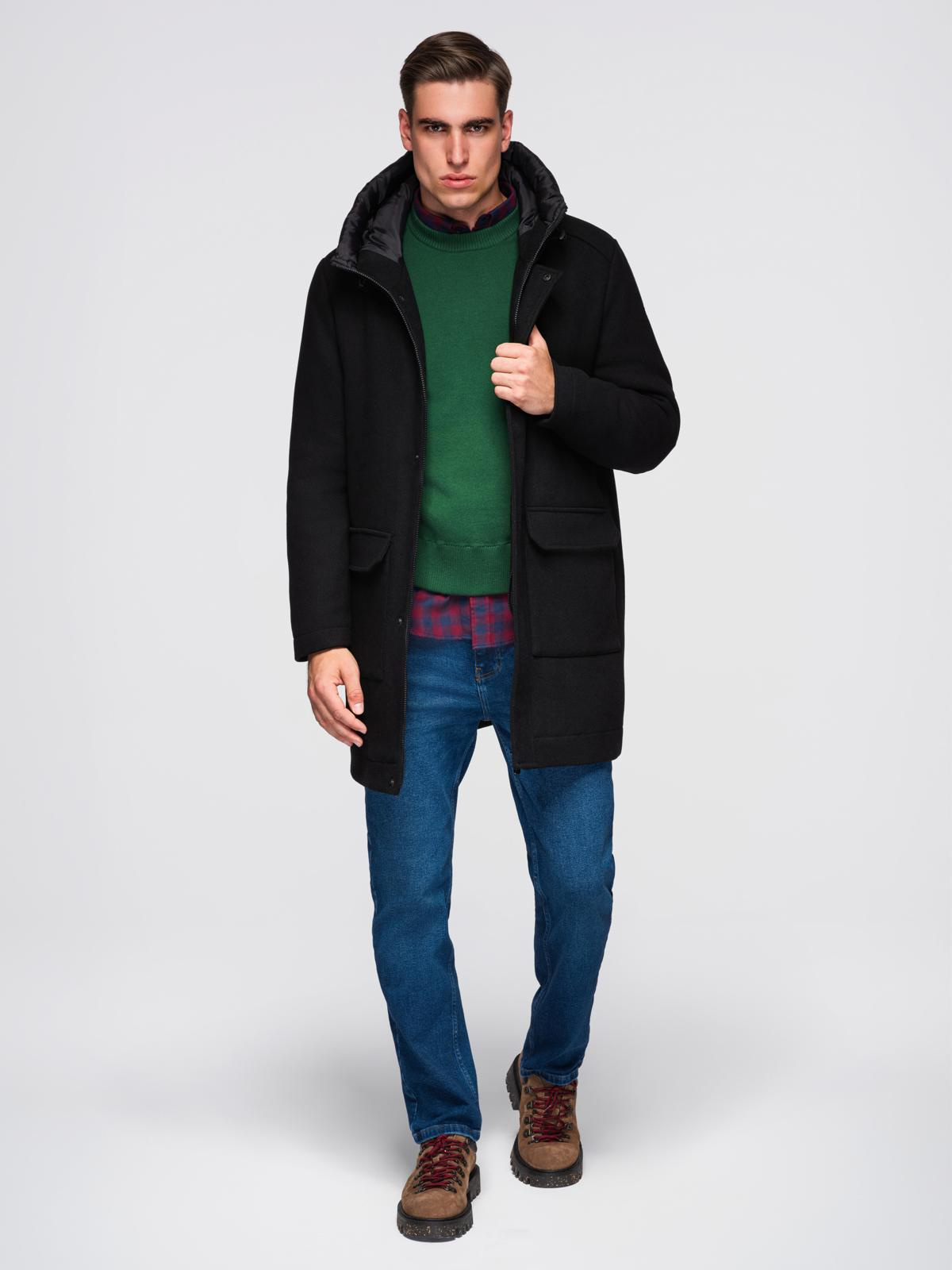 Meeste kapuutsiga mantel Ombre Clothing - Image 3