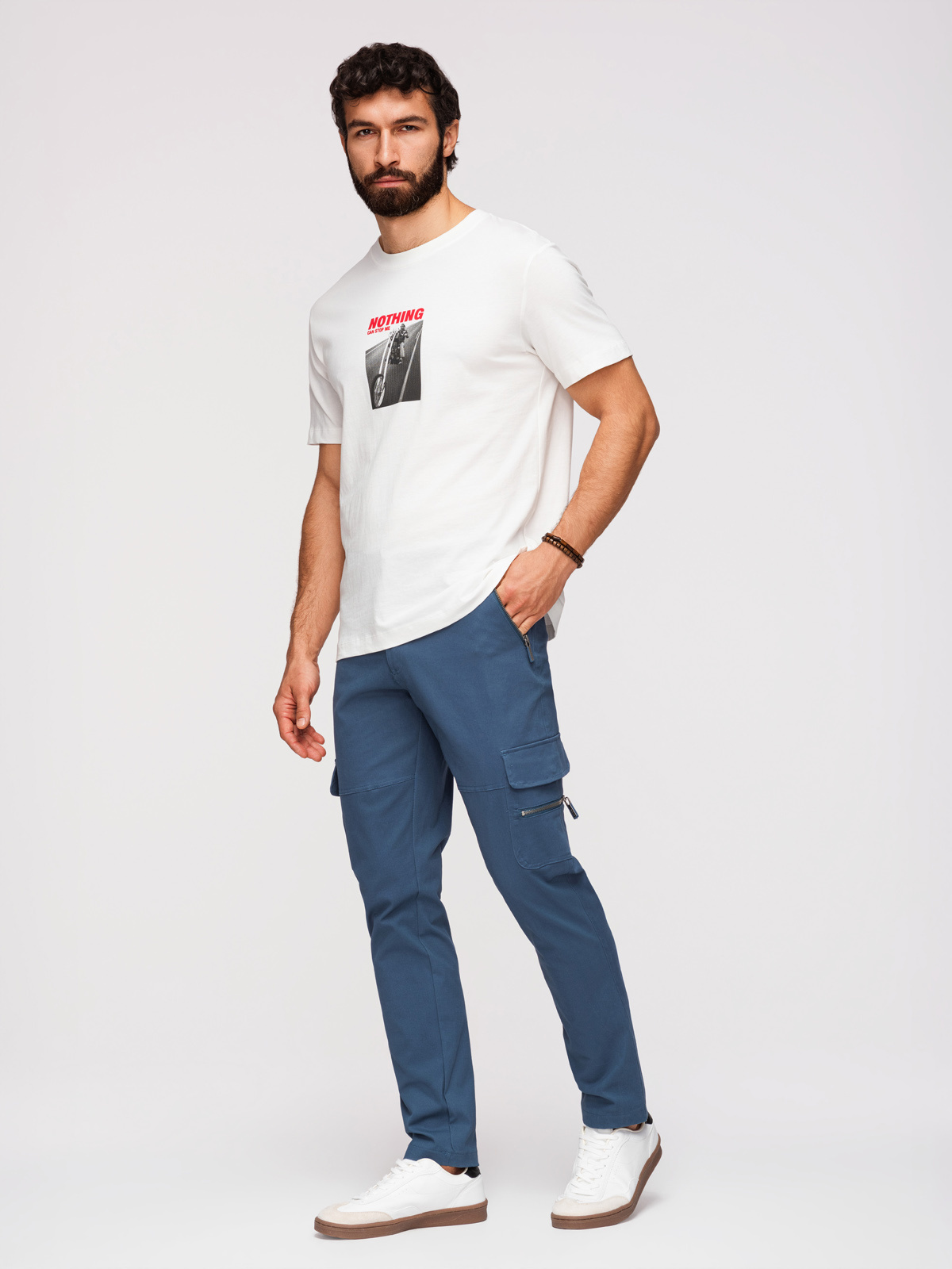 Meeste sirge lõikega cargo-püksid Ombre Clothing - Image 21