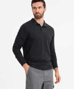Meeste pikkade varrukatega polosärk Ombre Clothing