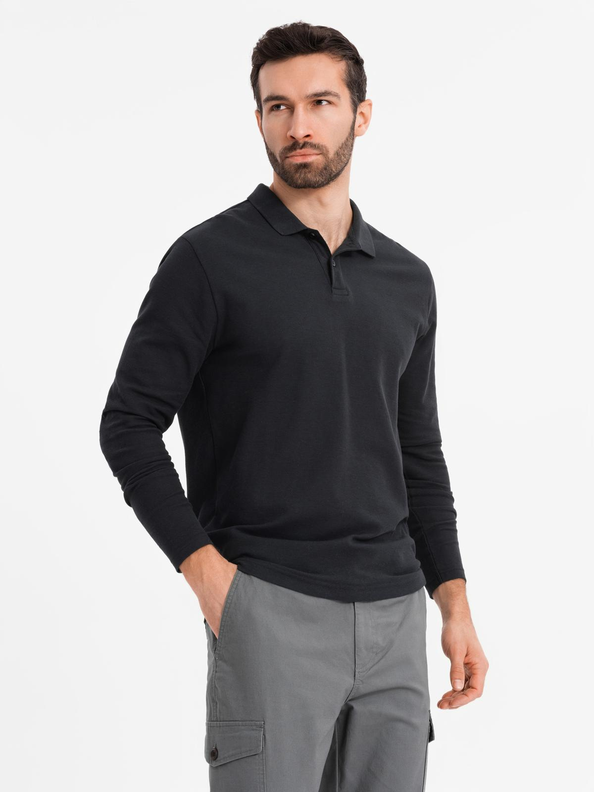 Meeste pikkade varrukatega polosärk Ombre Clothing - Image 1