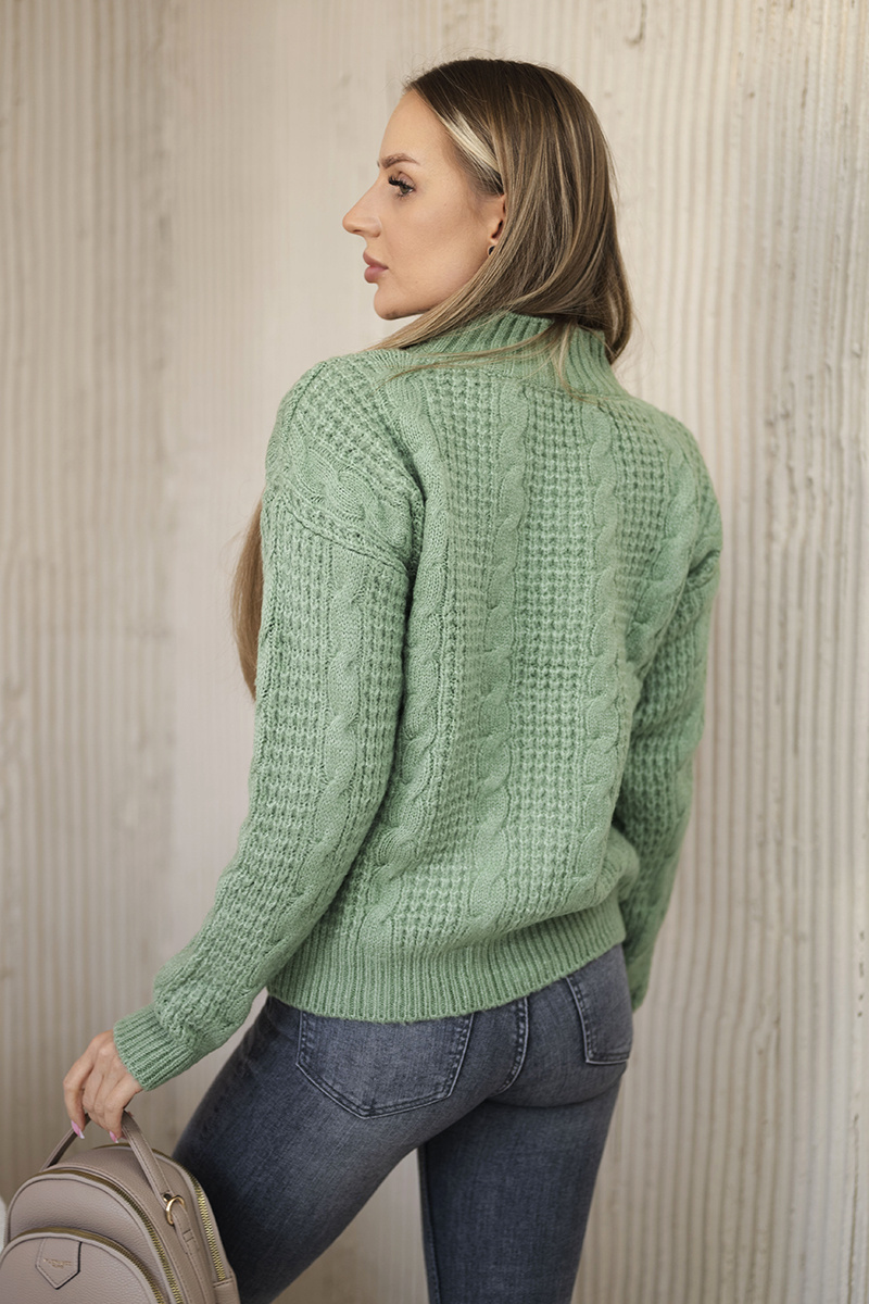 Kesi naiste kootud pullover-kampsun - Image 13