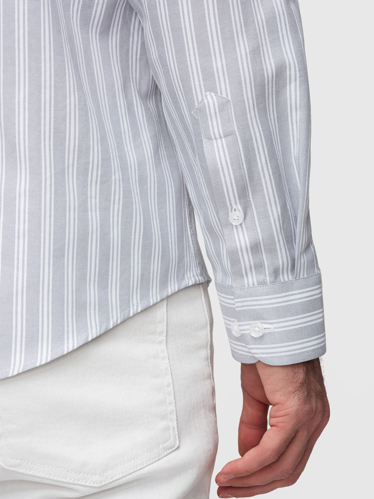 Meeste triibuline pikkade käistega triiksärk Ombre Clothing - Image 5
