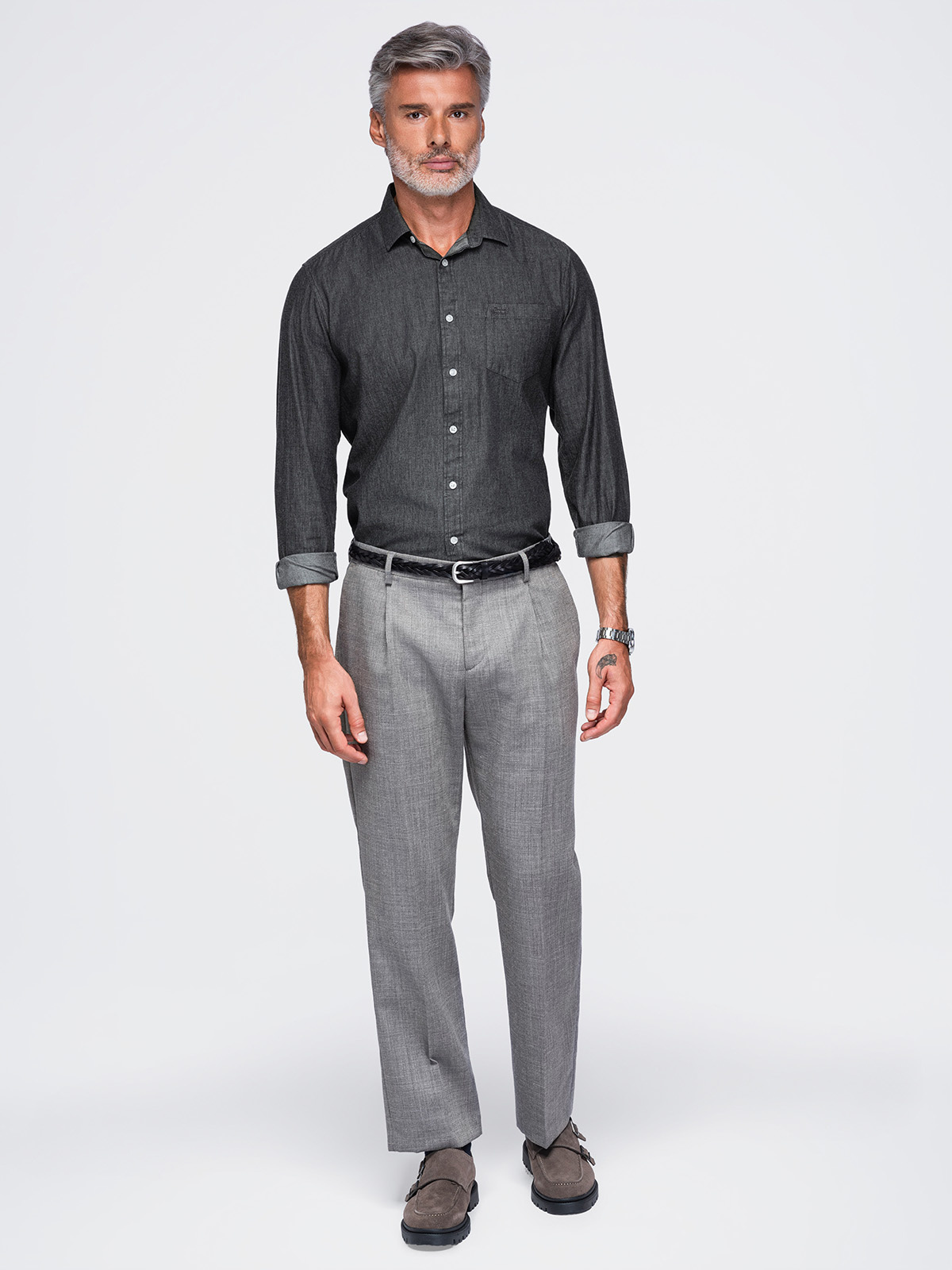 Ombre Clothing meeste pikkade käistega puuvillane triiksärk - Image 13