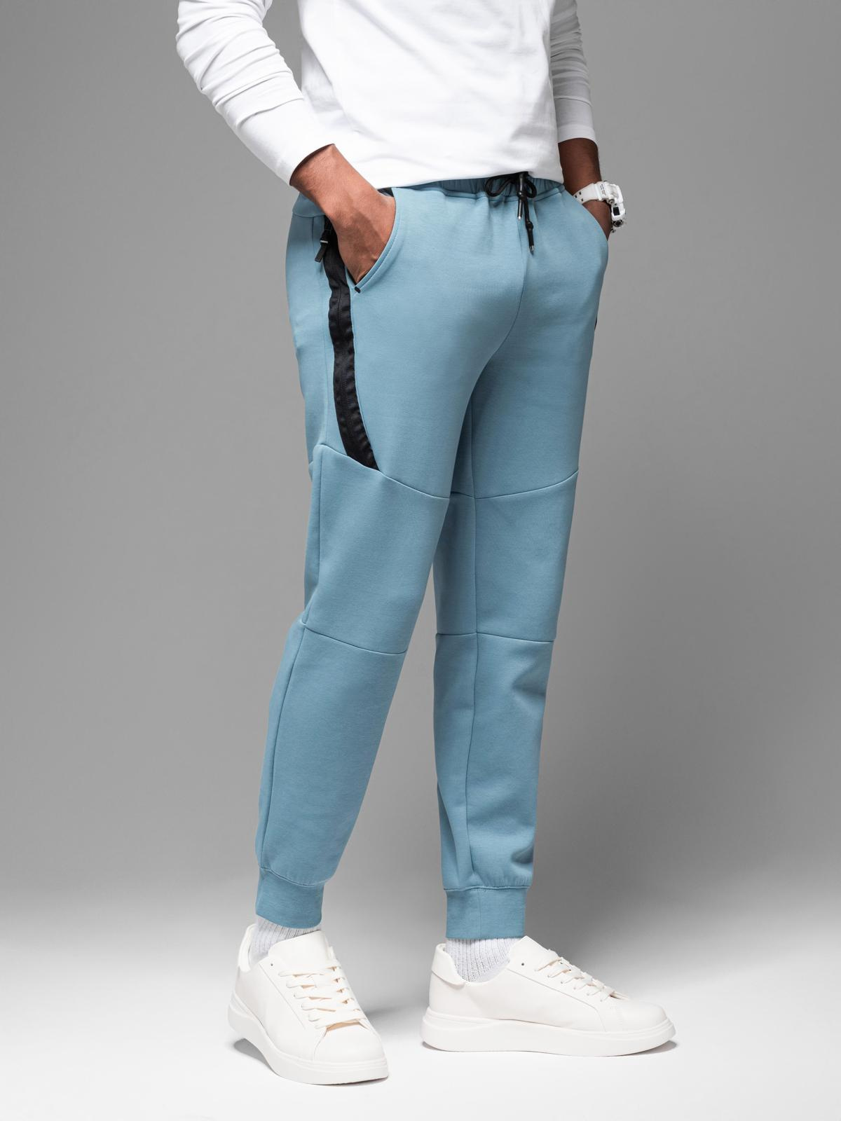 Ombre Clothing meeste dressipüksid paelte ja soonikutega - Image 4