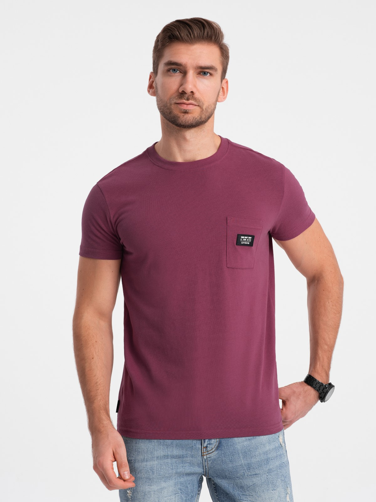 Meeste T-särk rinnataskuga Ombre Clothing - Image 21