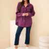 Kesi naiste velvetist oversize-särk - Thumbnail Image 3