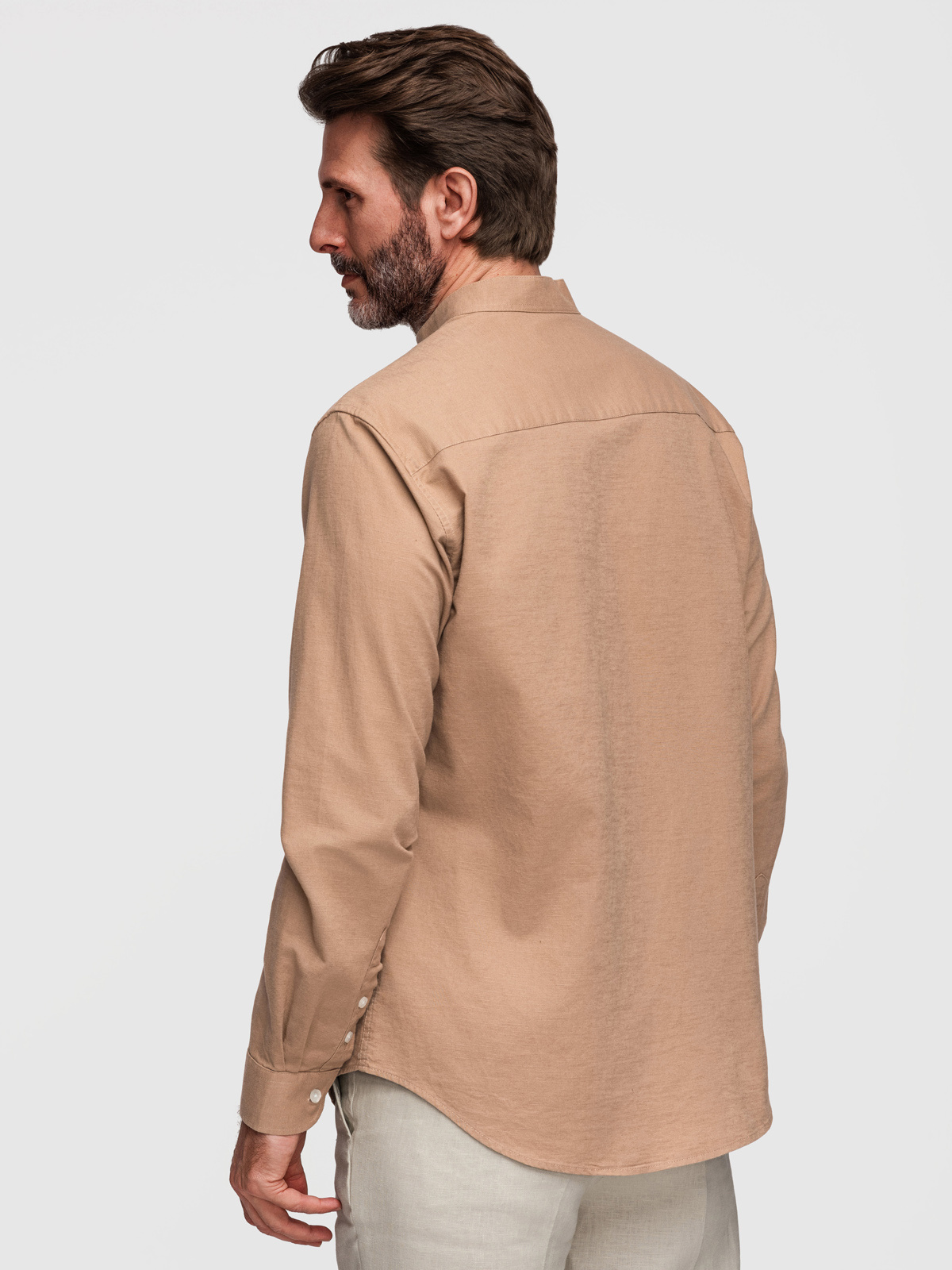 Meeste linane püstkraega triiksärk Ombre Regular Fit - Image 23