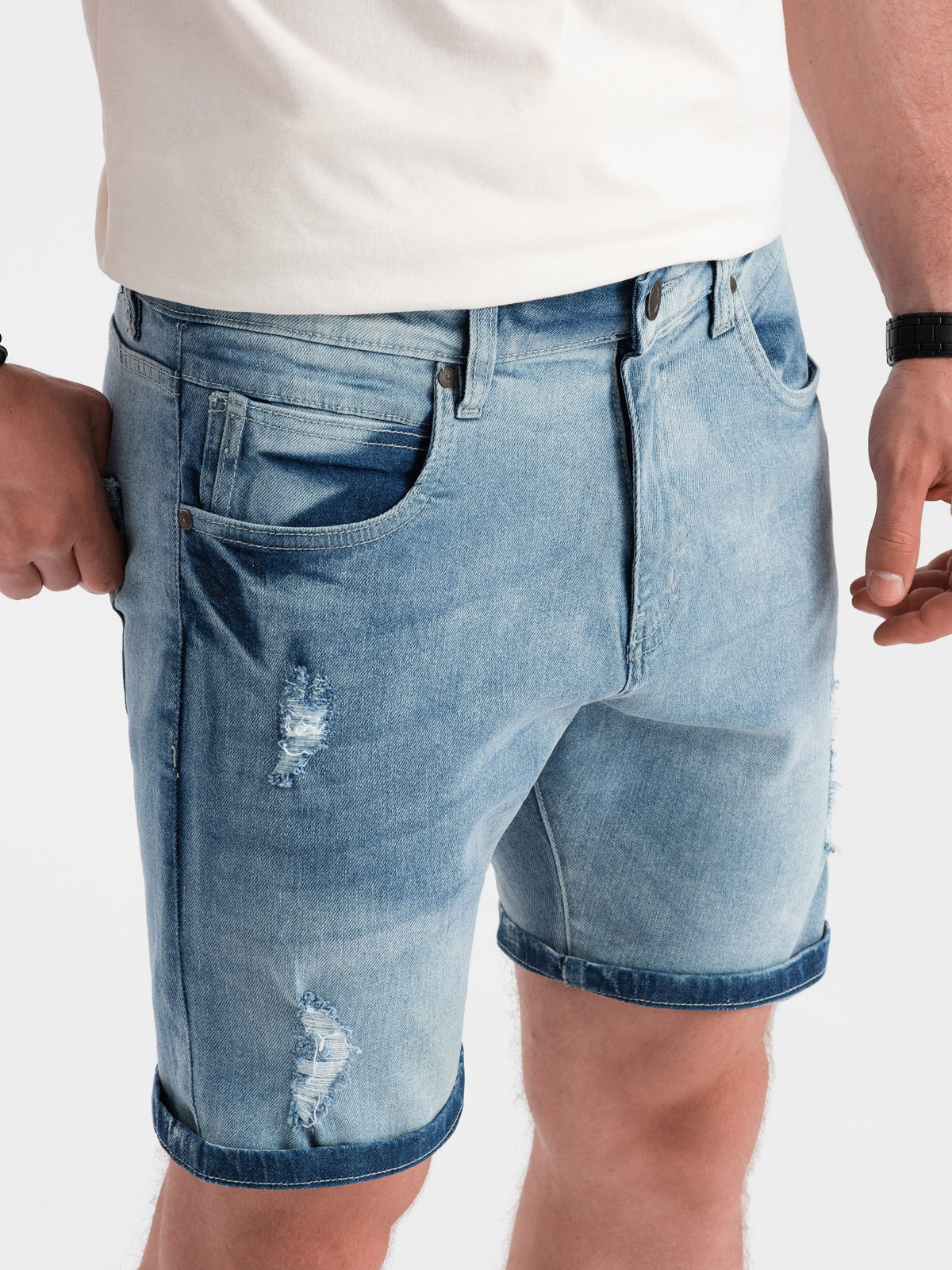 Meeste lühikesed teksapüksid Ombre Clothing - Image 2